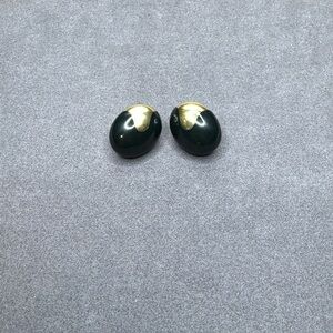 Tiffany & Co. Yin Yang 18k and Black Jade Earring/clip ons